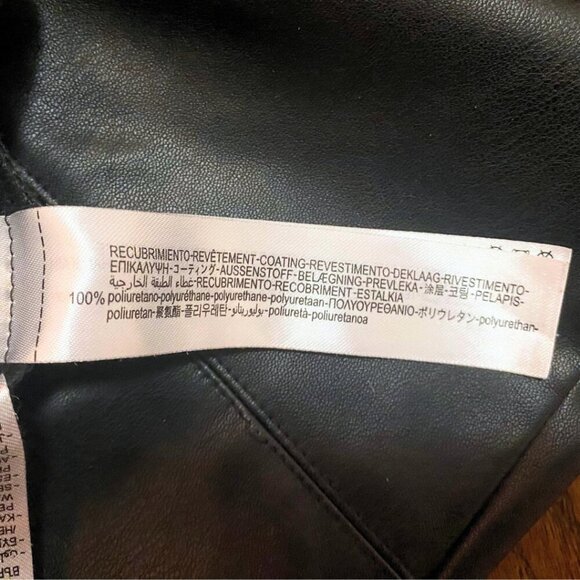 ZARA Faux Leather Jogger Pants - Black | Size M - Picture 9 of 9